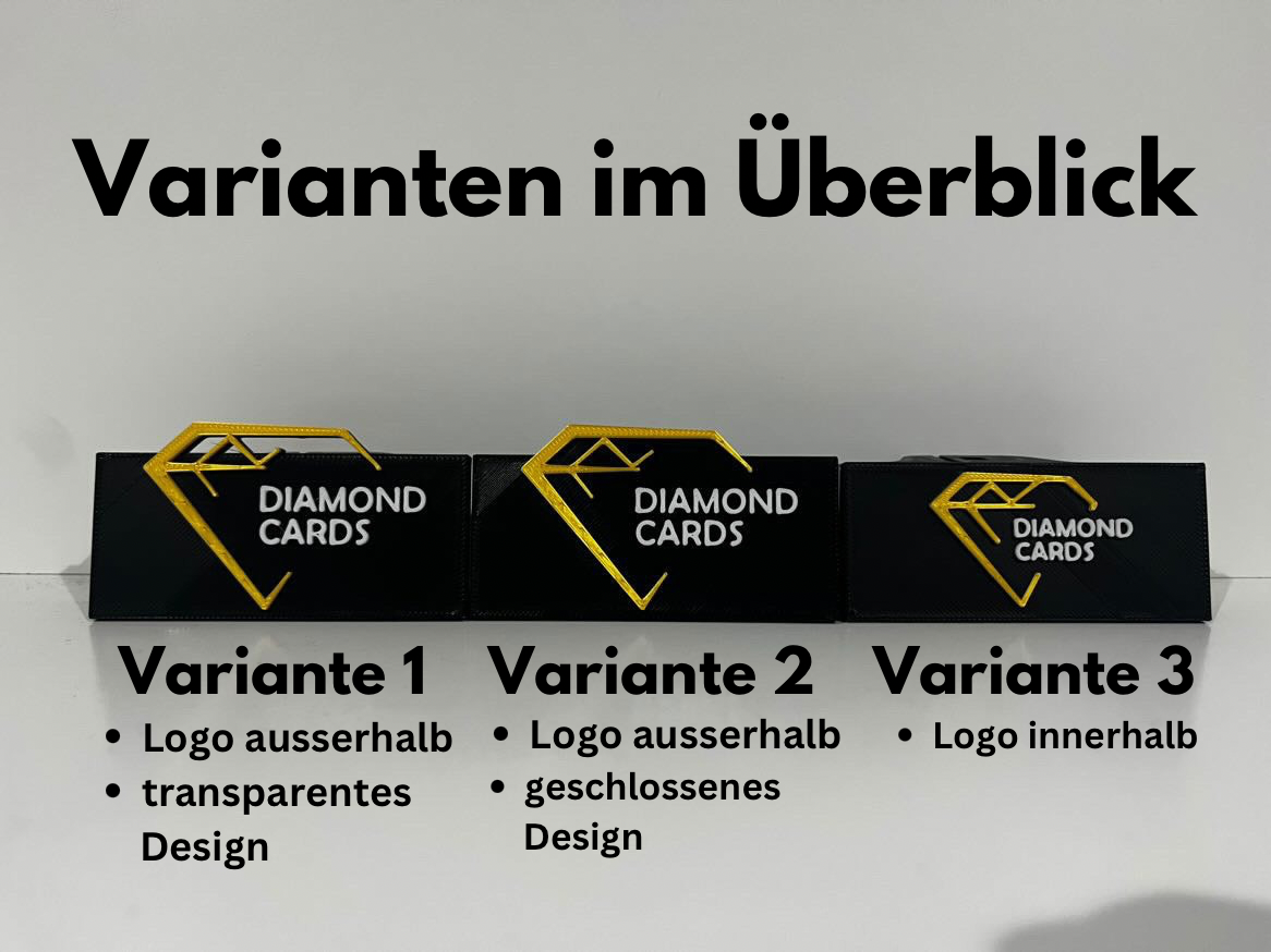 Kartenständer individuell mit deinem Logo/Schriftzug verstellbar