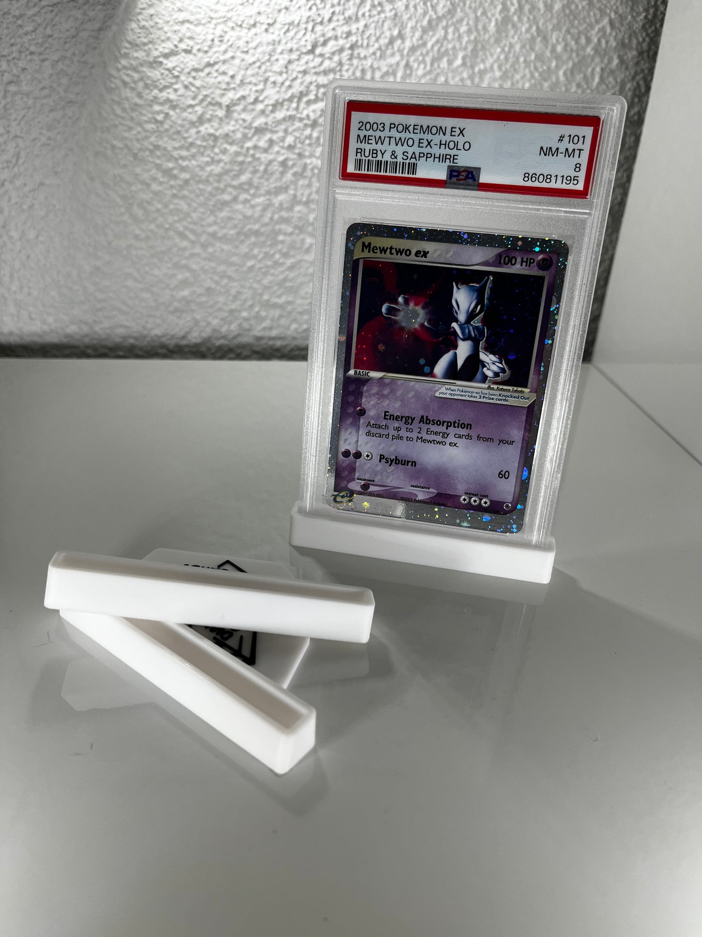 Für PSA Standard Slabs - weiß - Sammelkarten Ständer / Cardholder white